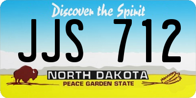 ND license plate JJS712