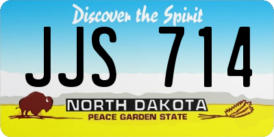 ND license plate JJS714
