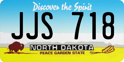ND license plate JJS718