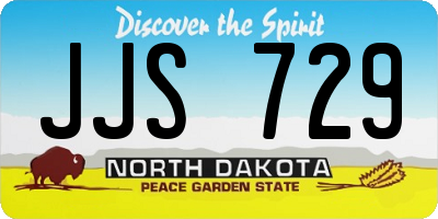 ND license plate JJS729