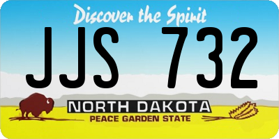 ND license plate JJS732