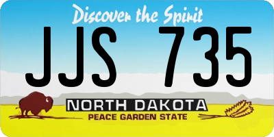 ND license plate JJS735