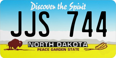 ND license plate JJS744