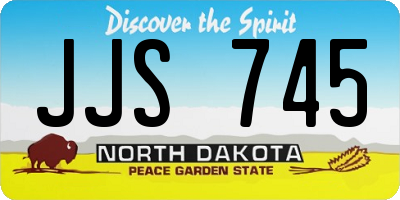 ND license plate JJS745