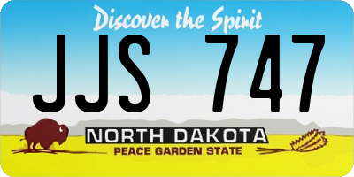 ND license plate JJS747