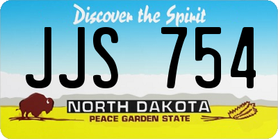 ND license plate JJS754