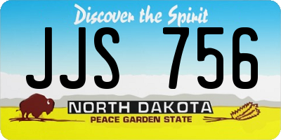 ND license plate JJS756