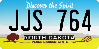 ND license plate JJS764
