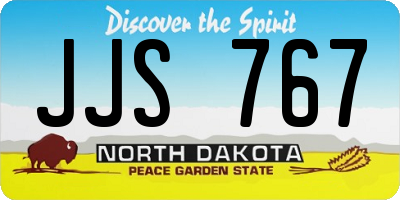 ND license plate JJS767