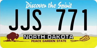 ND license plate JJS771
