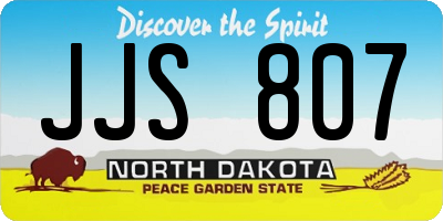 ND license plate JJS807