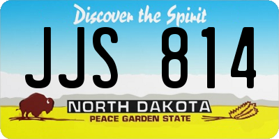 ND license plate JJS814