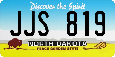 ND license plate JJS819