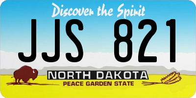 ND license plate JJS821