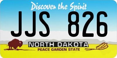 ND license plate JJS826