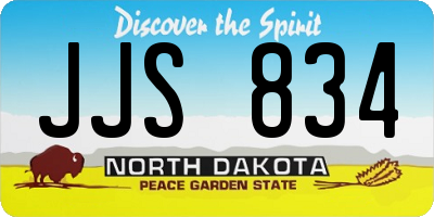 ND license plate JJS834