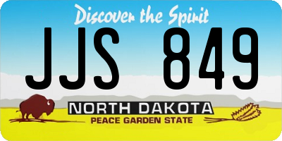 ND license plate JJS849