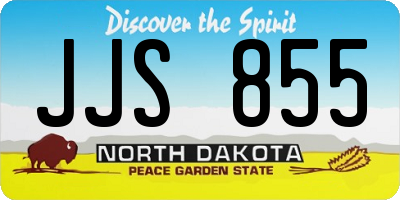 ND license plate JJS855