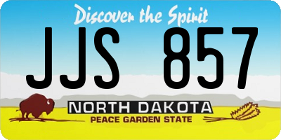 ND license plate JJS857