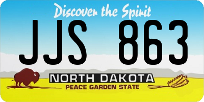 ND license plate JJS863