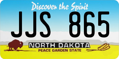 ND license plate JJS865
