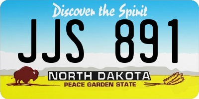 ND license plate JJS891