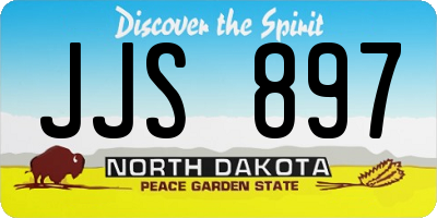 ND license plate JJS897