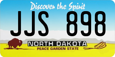 ND license plate JJS898