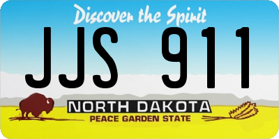 ND license plate JJS911