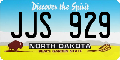 ND license plate JJS929