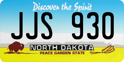 ND license plate JJS930