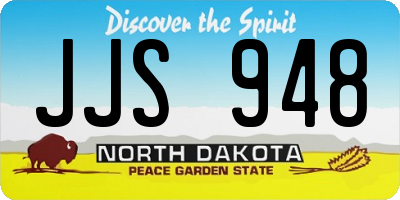 ND license plate JJS948