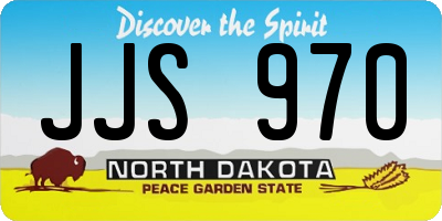 ND license plate JJS970