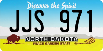 ND license plate JJS971