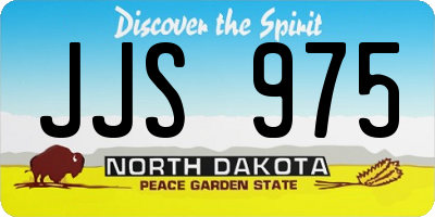 ND license plate JJS975