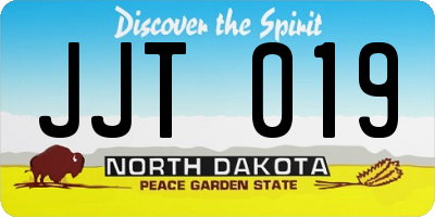 ND license plate JJT019