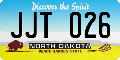 ND license plate JJT026