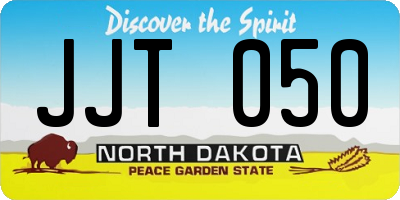 ND license plate JJT050