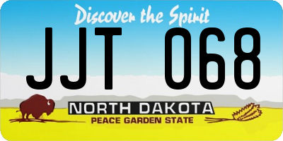 ND license plate JJT068