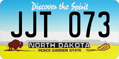 ND license plate JJT073