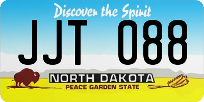 ND license plate JJT088