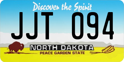 ND license plate JJT094