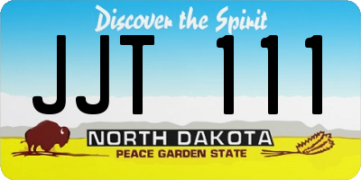 ND license plate JJT111