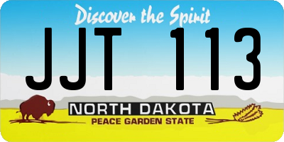 ND license plate JJT113