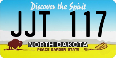 ND license plate JJT117