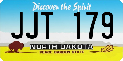 ND license plate JJT179