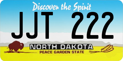 ND license plate JJT222