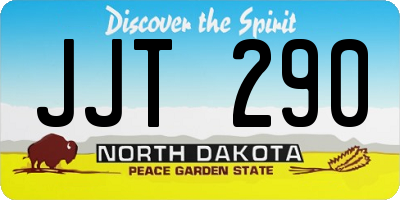 ND license plate JJT290
