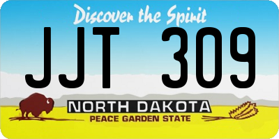 ND license plate JJT309