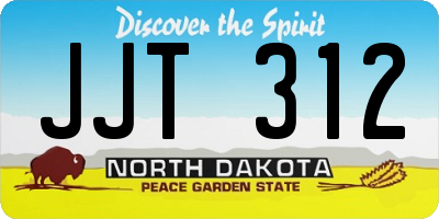 ND license plate JJT312